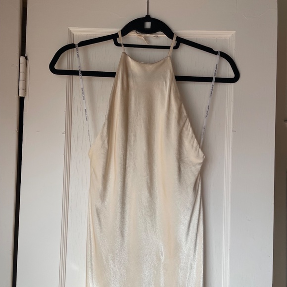 Shona Joy La Lune Low Back halter neck midi dress Cream Size 2 - Picture 5 of 11